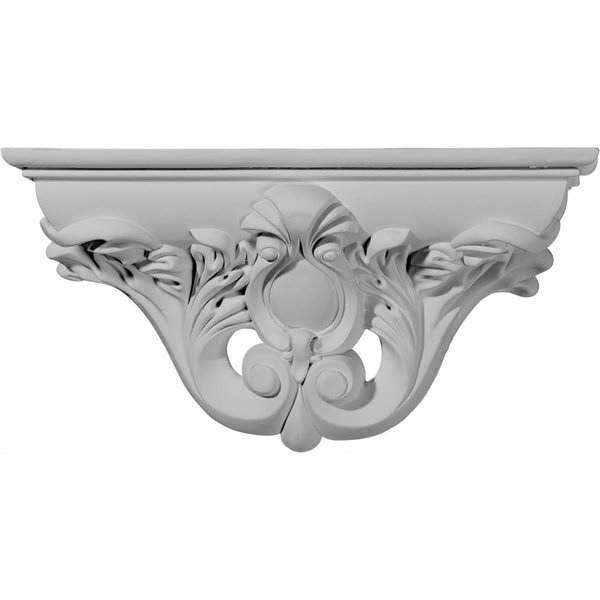 Ekena Millwork 13 1/8"W x 3 3/4"D x 6 5/8"H, Hillsborough Decorative Shelf SH13X06X03HI